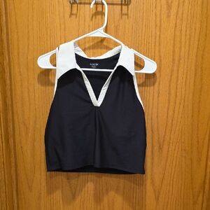 Old Navy Black and White Crop Top